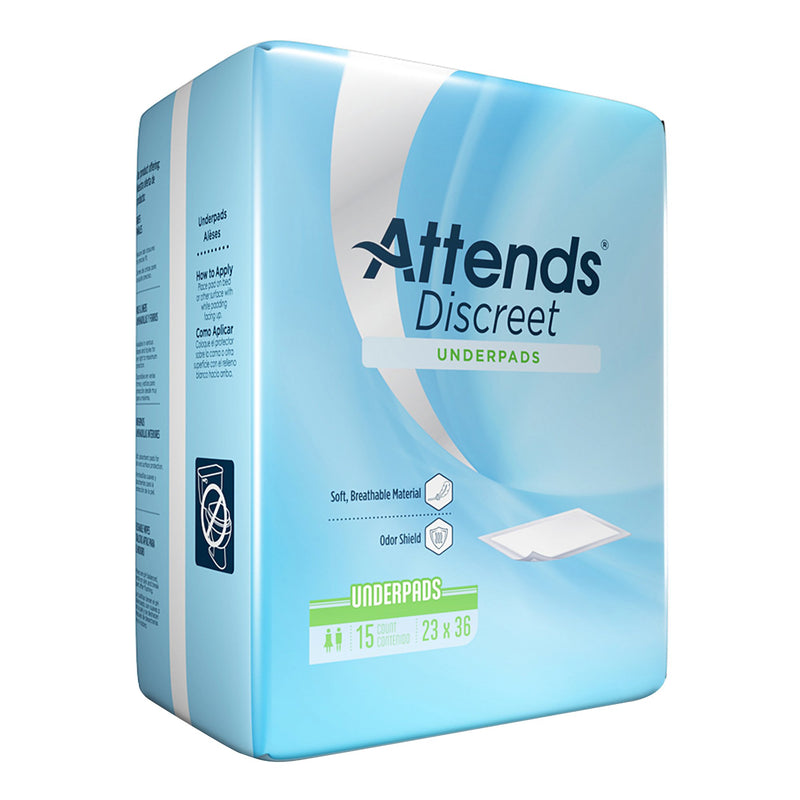 Attends® Discreet Disposable Underpad 23 X 36 Inch Polymer Light Absorbency (706468_CS) 10/CS