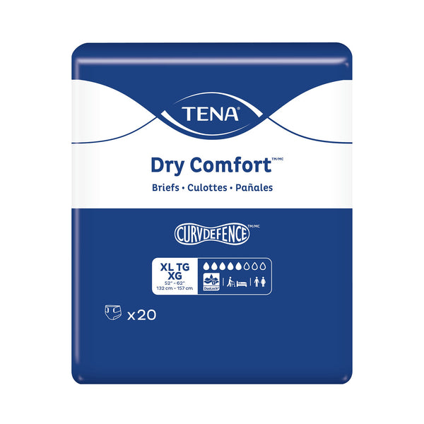 TENA Dry Comfort™ Unisex Adult Incontinence Brief X-Large Disposable Moderate Absorbency (1245726_CS) 80/CS