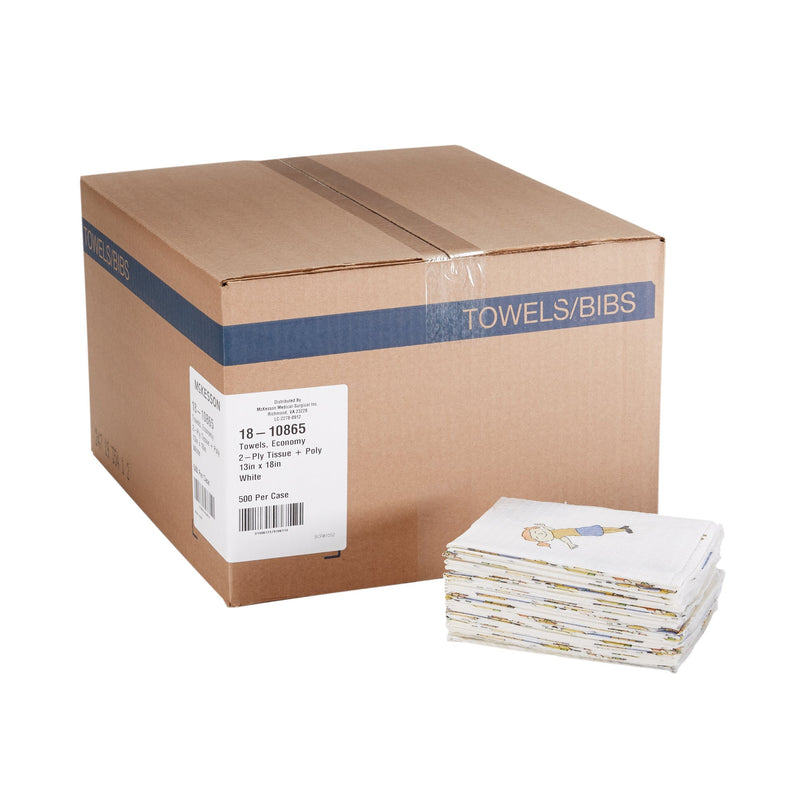 McKesson Procedure Towel 13 W X 18 L Inch Kids Print NonSterile (489531_CS) 500/CS