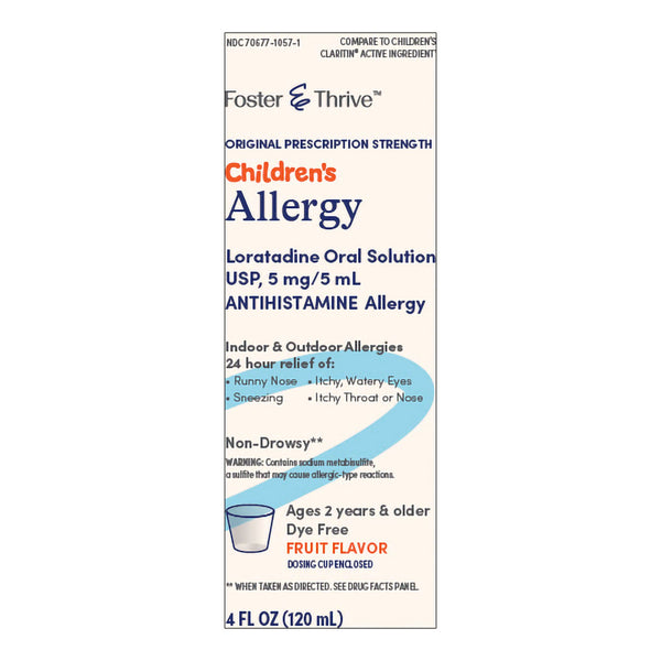 Foster & Thrive™ Children's Allergy Relief 5 mg / 5 mL Strength Syrup 4 oz. (1238937_BT) 1/BT