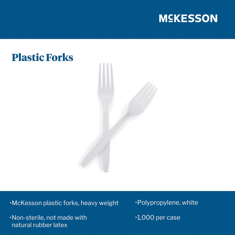 McKesson Fork Heavy Weight White Polypropylene (959242_CS) 1000/CS