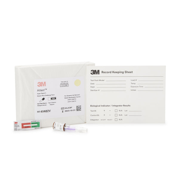 Attest™ Super Rapid 5 Steam-Plus Sterilization Indicator Challenge Pack Steam 2 Inch Length (852279_CS) 24/CS