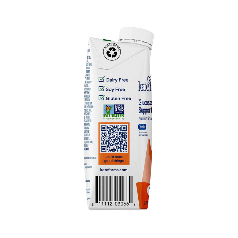 Kate Farms Glucose Support 1.2 Oral Supplement Vanilla Flavor Liquid 8.45 oz. Carton (1184937_EA) 1/EA