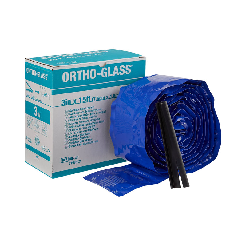 ORTHO-GLASS® Padded Splint Roll 3 Inch X 15 Foot Fiberglass White (282600_EA) 1/EA