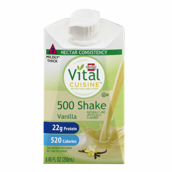 Hormel Vital Cuisine® 500 Shakes Oral Supplement Vanilla Flavor Liquid 8.45 oz. Carton (1083957_EA) 1/EA