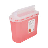 McKesson Prevent® Sharps Container Red Base 11 H X 12 W X 4-3/4 D Inch Horizontal Entry 1.35 Gallon (854862_CS) 20/CS