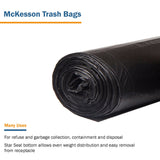 McKesson Trash Bag 56 gal. Black LLDPE 1.5 mil 43 X 47 Inch Star Seal Bottom Coreless Roll (1137659_CS) 100/CS