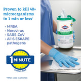 Clorox Healthcare® Surface Disinfectant Cleaner Premoistened Hydrogen Peroxide Based Manual Pull Wipe 155 Count Canister Unscented NonSterile (853530_CT) 1/CT