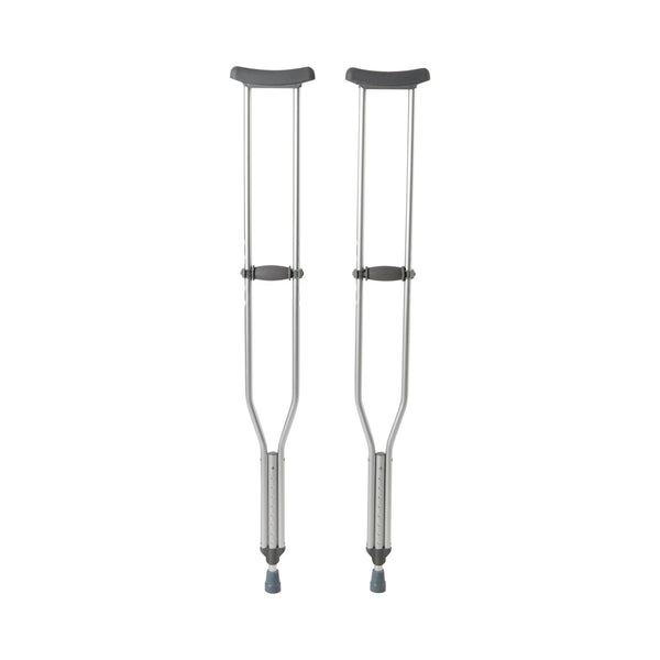 McKesson Underarm Crutches Tall Adult 5 Foot 10 Inch to 6 Foot 6 Inch User Height Aluminum Frame 350 lbs. Weight Capacity (1065232_PR) 1/PR