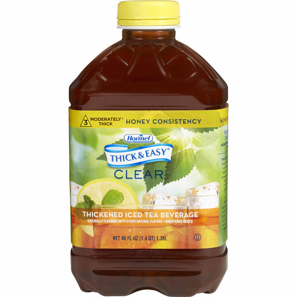 Thick & Easy® Thickened Beverage 46 oz. Bottle Iced Tea Flavor Liquid IDDSI Level 3 Moderately Thick/Liquidized (732816_CS) 6/CS