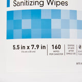 McKesson Hand Sanitizing Wipe 160 Count Ethyl Alcohol Wipe Canister (1179868_CN) 1/CN