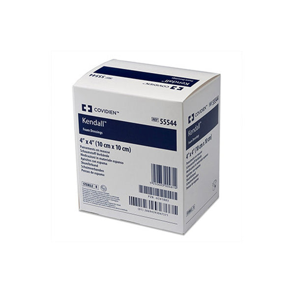 Kendall™ Foam Dressing 4 X 4 Inch Without Border Without Film Backing Nonadhesive Square Sterile (543990_CS) 50/CS