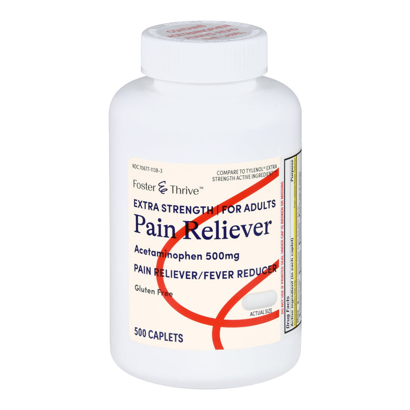 Foster & Thrive™ Pain Relief 500 mg Strength Acetaminophen Caplet 500 per Bottle (1238957_BT) 1/BT