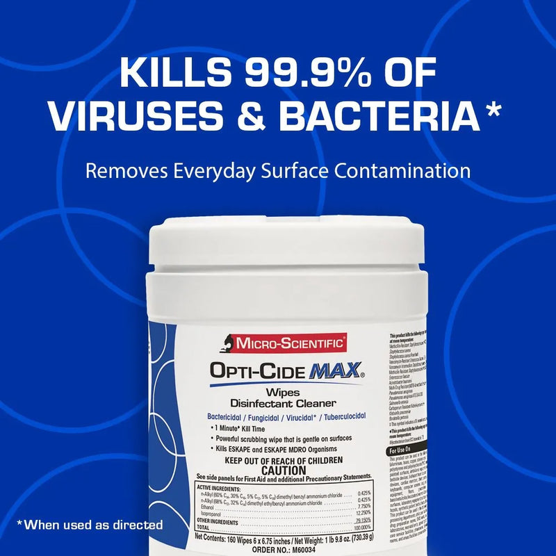 Opti-Cide® Max Surface Disinfectant Cleaner Premoistened Alcohol Based Manual Pull Wipe 160 Count Canister Alcohol Scent NonSterile (1100339_CT) 1/CT