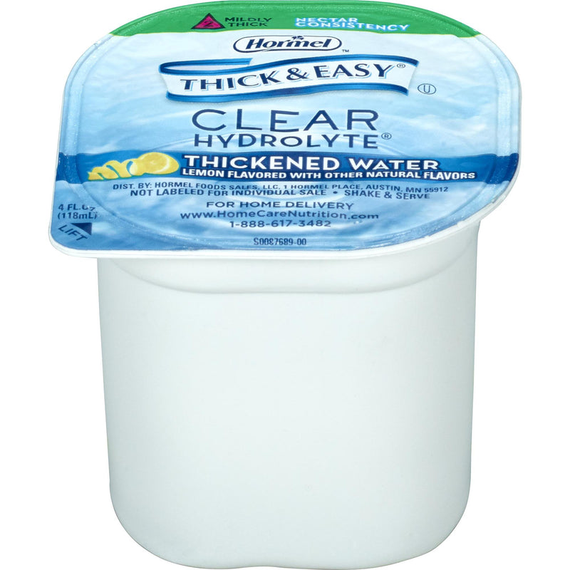 Thick & Easy® Hydrolyte® Thickened Water 4 oz. Portion Cup Lemon Flavor Liquid IDDSI Level 2 Mildly Thick (584160_CS) 24/CS