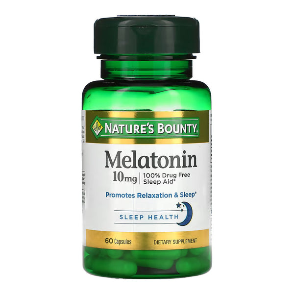 Nature's Bounty® Natural Sleep Aid 60 per Bottle Capsule 10 mg Strength (1231640_BT) 1/BT