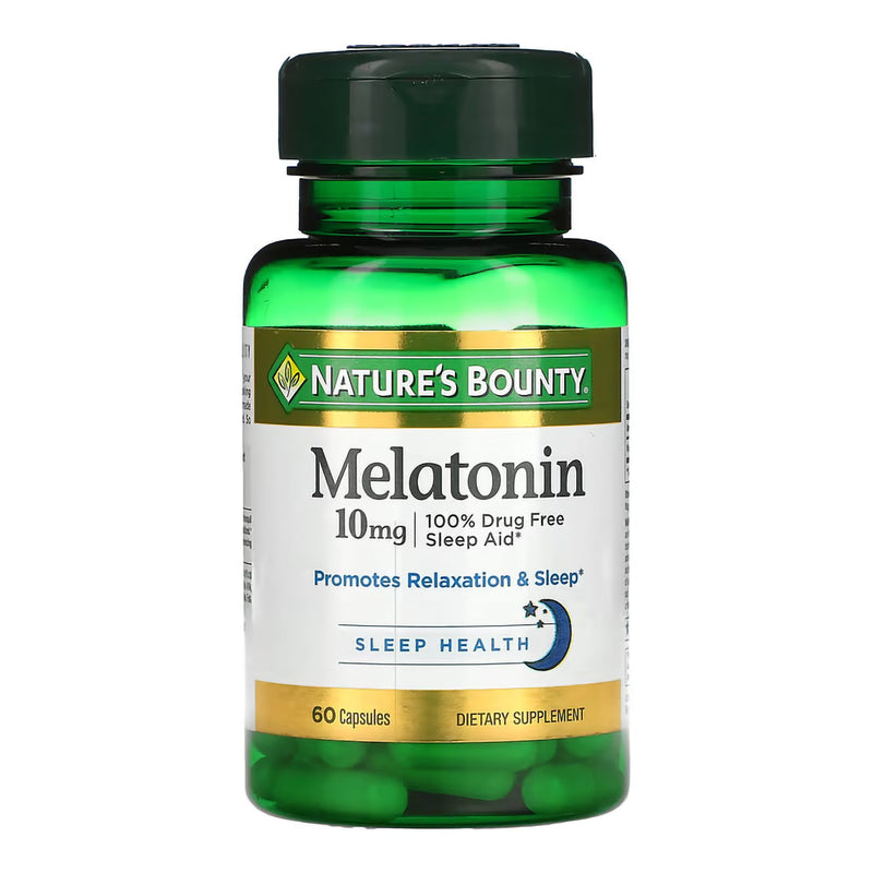 Nature's Bounty® Natural Sleep Aid 60 per Bottle Capsule 10 mg Strength (1231640_BT) 1/BT