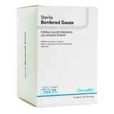 DermaRite® Bordered Gauze Island Dressing 2 X 2 Inch Square Sterile (972459_BX) 50/BX