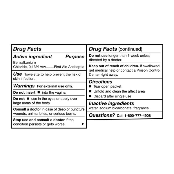 McKesson Obstetrical Cleansing Towelette Individual Packet Clean Scent 100 Count (854452_CS) 10/CS