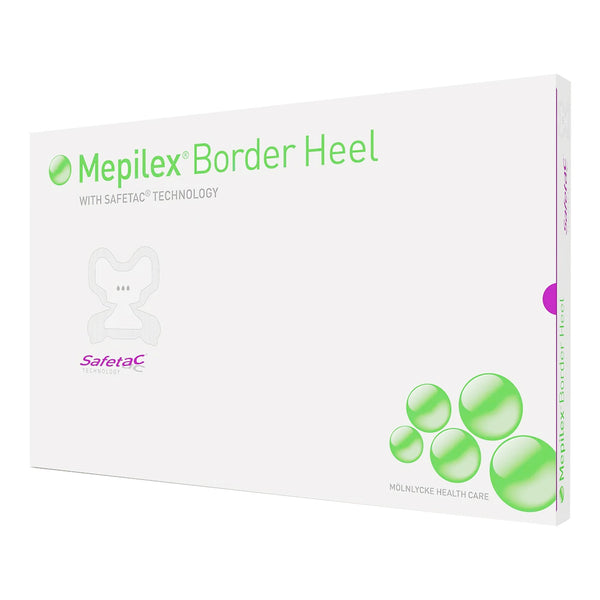 Mepilex® Border Heel Foam Dressing 8-3/5 X 9 Inch With Border Film Backing Silicone Adhesive Heel Sterile (1061939_CS) 30/CS