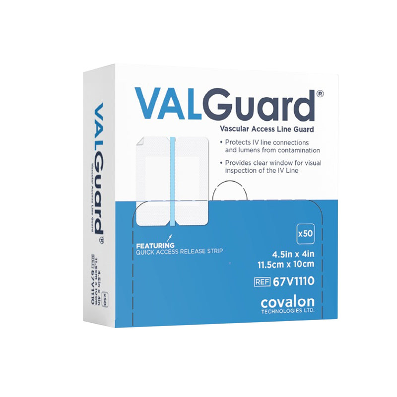 VALGuard® I.V. Specialty Dressing Film 4 X 4-1/2 Inch Sterile (1259415_BX) 50/BX