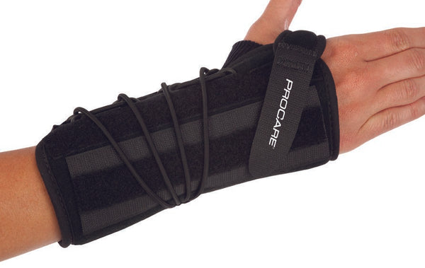 ProCare® Quick-Fit® Wrist II Wrist Brace Preformed Aluminum / Foam / Nylon Left Hand Black One Size Fits Most (713981_EA) 1/EA