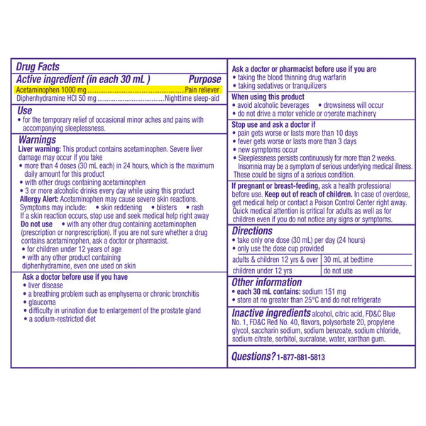 Vicks® Night time Sleep Aid 12 oz. Liquid (1229279_EA) 1/EA