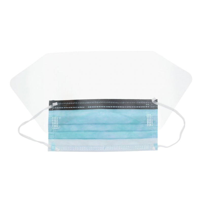 Cardinal Health™ Procedure Mask with Eye Shield Anti-fog Foam ASTM Level 3 Earloops One Size Fits Most (296230_CS) 100/CS