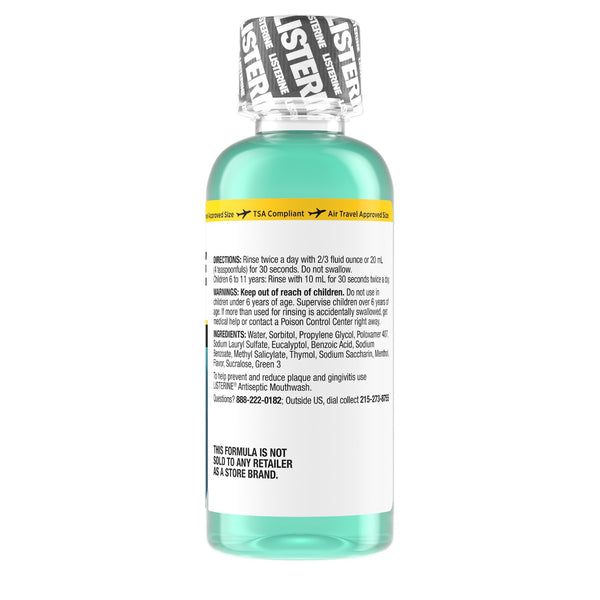 Listerine® Zero™ Mouthwash 3.2 oz. Clean Mint Flavor (780431_CS) 24/CS