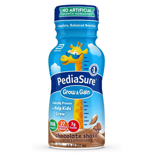 PediaSure® Grow & Gain Shake Pediatric Oral Supplement Chocolate Flavor 8 oz. Bottle Liquid Calories (649265_CS) 24/CS