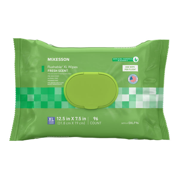 McKesson Flushable Personal Wipe Soft Pack Scented 96 Count (1241748_CS) 576/CS