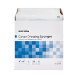 McKesson Cellulose Filled Nonwoven Sponge 4 X 4 Inch Sterile 2 per Pack (482272_CS) 600/CS