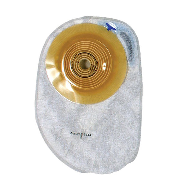 Assura® Ostomy Pouch One-Piece System 7 Inch Length Convex Light, Pre-Cut 7/8 Inch Stoma Closed End (550873_BX) 10/BX
