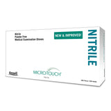 Micro-Touch® Nitrile Exam Glove Large NonSterile Nitrile Standard Cuff Length Textured Fingertips Blue Chemo Tested (703152_CS) 10/CS