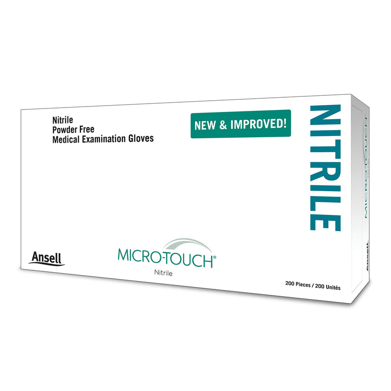 Micro-Touch® Nitrile Exam Glove Large NonSterile Nitrile Standard Cuff Length Textured Fingertips Blue Chemo Tested (703152_CS) 10/CS