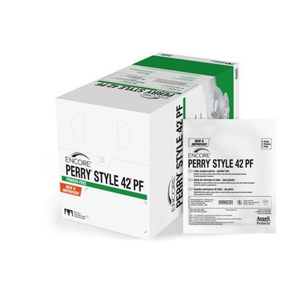 ENCORE® Perry® Style 42® PF Surgical Glove Size 7 Sterile Latex Standard Cuff Length Micro-Textured Natural Chemo Tested (1012596_CS) 200/CS