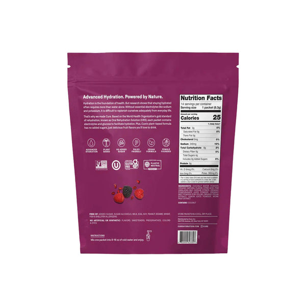 Cure® Oral Electrolyte Solution Berry Pomegranate 8.3 Gram Electrolyte (1256707_CS) 168/CS