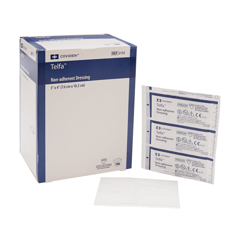 Telfa™ Ouchless Non-Adherent Dressing 3 X 4 Inch Sterile 100 per Pack (9973_CS) 2400/CS