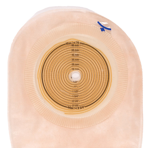 Assura® Colostomy Pouch One-Piece System 11-1/2 Inch Length Flat, Trim to Fit 3/8 to 2-1/4 Inch Stoma Drainable (557040_BX) 10/BX
