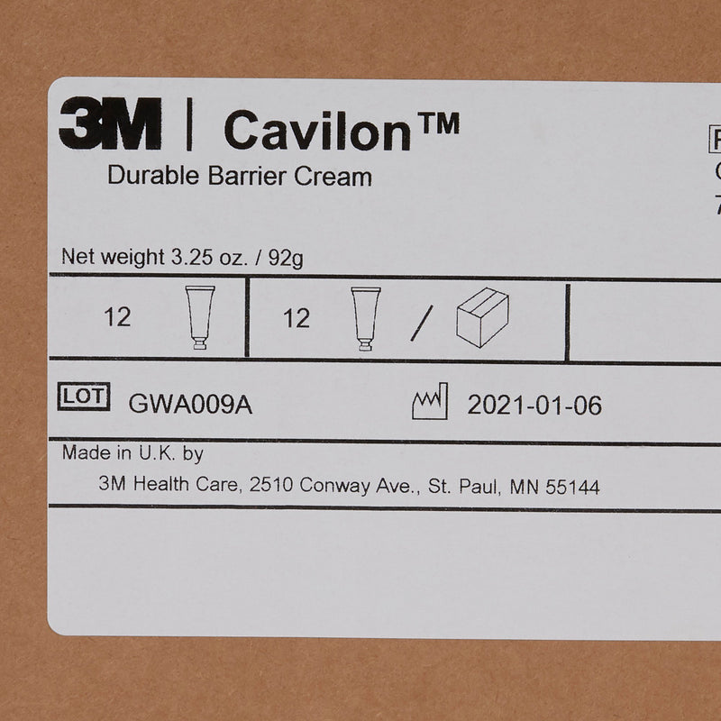 3M™ Cavilon™ Skin Protectant 3.25 oz. Tube Unscented Cream CHG Compatible (806588_EA) 1/EA