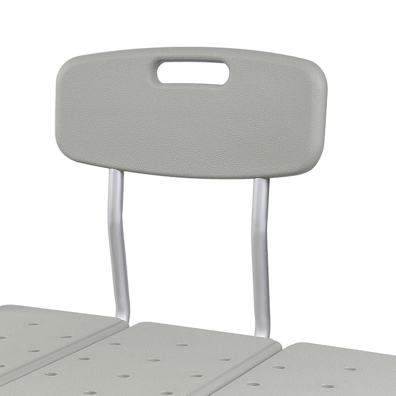McKesson Knocked Down Bath Transfer Bench Removable Arm Rail 17-1/2 to 22-1/2 Inch Seat Height 400 lbs. Weight Capacity (1088139_CS) 1/CS