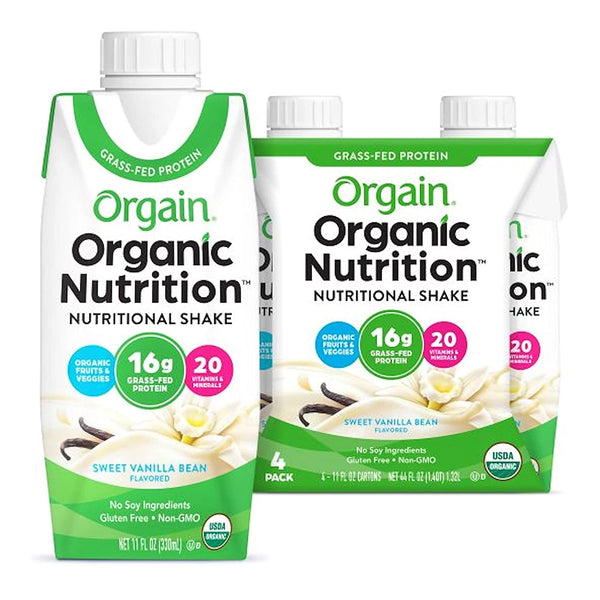 Orgain® Organic Nutritional Shake Oral Supplement Sweet Vanilla Bean Flavor Liquid 11 oz. Carton (1039285_EA) 1/EA