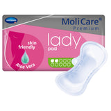 MoliCare® Premium Lady Pads Bladder Control Pad 4-1/2 X 10-1/2 Inch Light Absorbency Polymer Core One Size Fits Most (1127660_BG) 14/BG