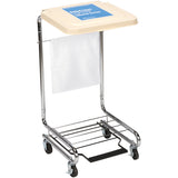 McKesson Hamper Stand Soiled Linen Rectangular Opening 30 to 33 gal. Capacity Foot Pedal Self-Closing Lid (284506_EA) 1/EA