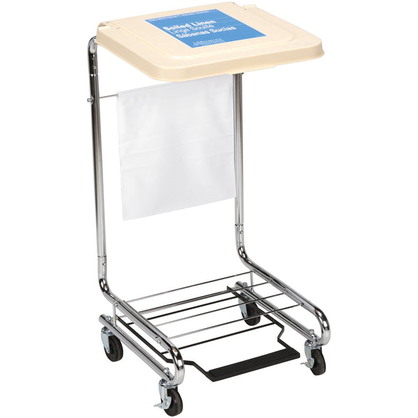 McKesson Hamper Stand Soiled Linen Rectangular Opening 30 to 33 gal. Capacity Foot Pedal Self-Closing Lid (284506_EA) 1/EA