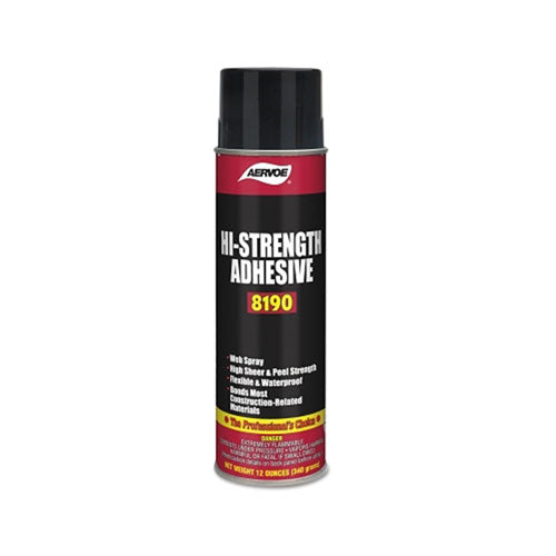 Aervoe High Strength Adhesive, 12 oz, Aerosol Can (205-C8190) Case of 12