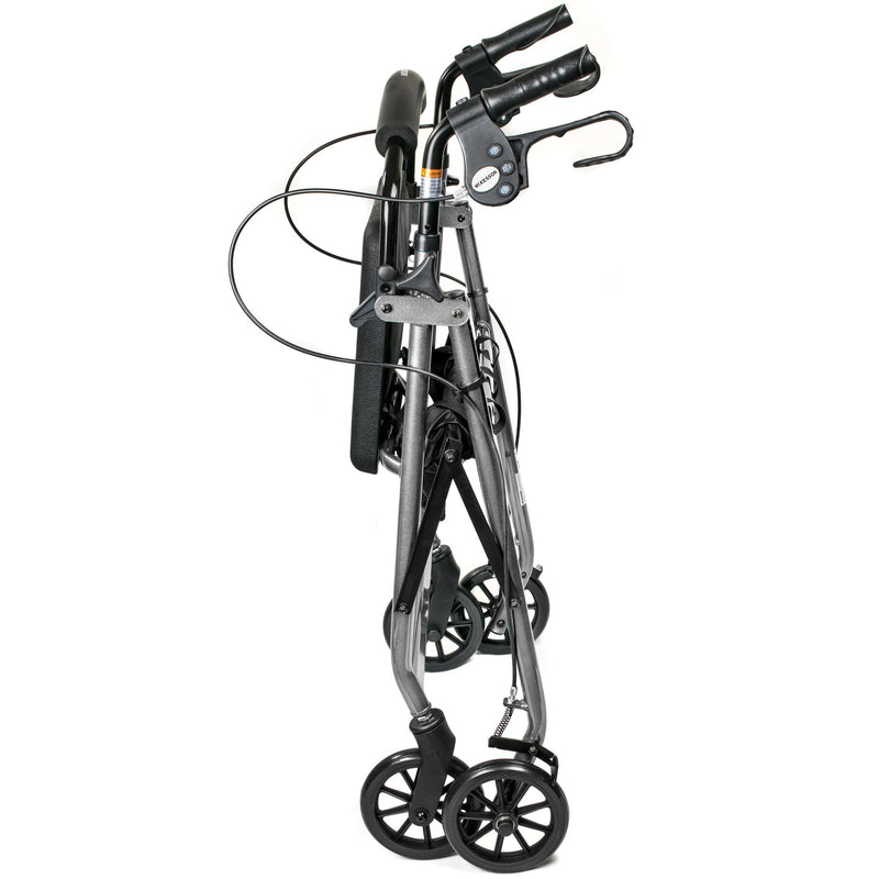 McKesson 4 Wheel Rollator Silver Adjustable Height / Folding Aluminum Frame (1065267_EA) 1/EA