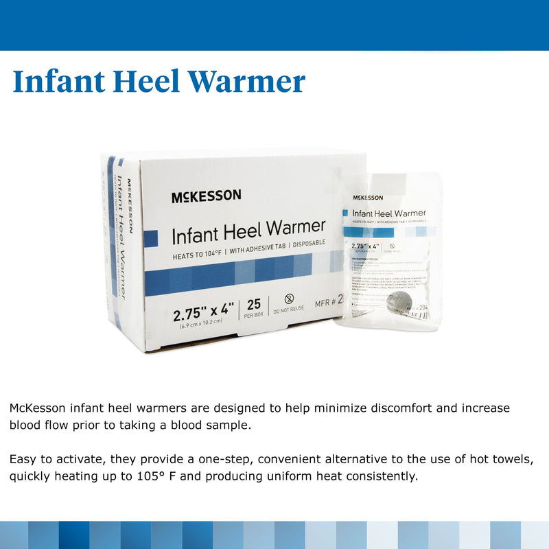 McKesson Instant Infant Heel Warmer Heel One Size Fits Most Sodium Acetate / Water Disposable (911633_CS) 100/CS