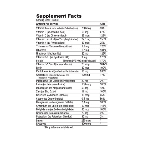 Geri-Care® Multivitamin Supplement with Minerals Tablet 100 per Bottle (764493_BT) 1/BT