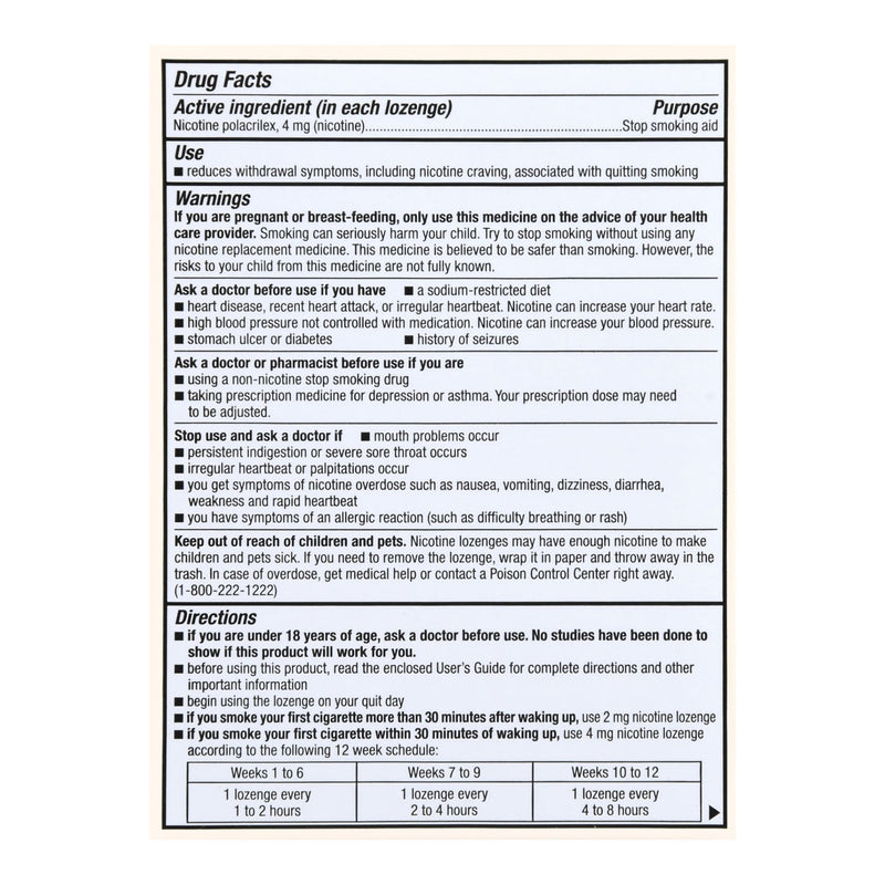 Foster & Thrive™ Stop Smoking Aid 4 mg Strength Lozenge (1238980_PK) 1/PK